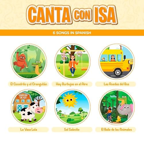 Aprende Peque Musical Sound Book for Toddlers 1–4 | Canta con Isa: Mis Canciones Favoritas | Interactive Spanish Music Book for Kids | 6 Songs thumbnail 6