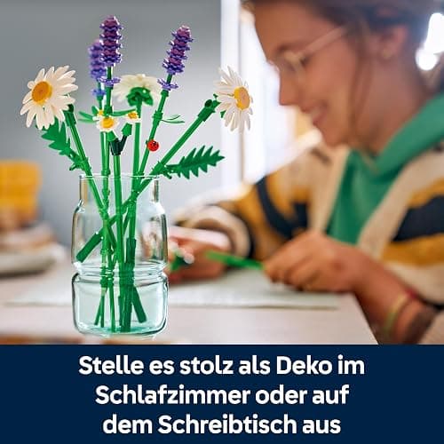 LEGO Botanicals Gänseblümchen - Kunstblumen Modellbau mit künstlichen Gänseblümchen & Lavendel - DIY Schlafzimmerdeko - Ostergeschenk für Mädchen ab 9 Jahren & Erwachsene Blumenliebhaber - 11508 thumbnail 7