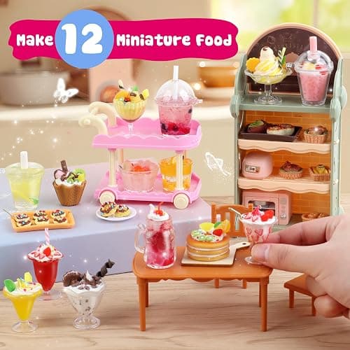 12 Making Miniature Food Toys Set, DIY, Resin Play, NOT Edible, Kitchen Mini Pretend Play Food Set for Kids Age 8-13, Birthday for Girls, 8 9 10, Make Your Food thumbnail 3