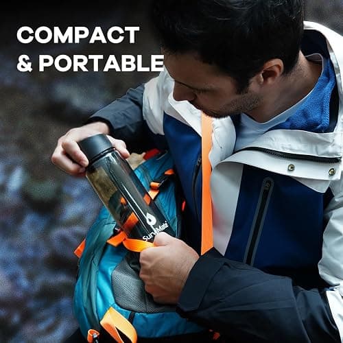 Survimate 5-Stage 0.01μm Ultra-Filtration Filtered Water Bottle, BPA-Free Material, NSF/ANSI 42&372 Certified, Portable Water Filter Bottle for Survival, Camping, Hiking, and Emergency Use thumbnail 8