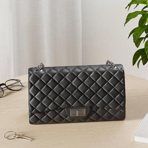 Gladdon Quilted Crossbody Purse for Women Trendy Ladies Shoulder Bag with Chain Designer Purses thumbnail 3