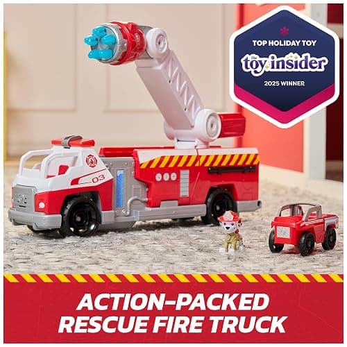 Paw Patrol Fire Rescue: Rapid Reload Fire Truck with Marshall Figure, Quick-Fire Launcher, Lights & Sounds, Kids Toys for Boys & Girls Ages 3 and Up thumbnail 2