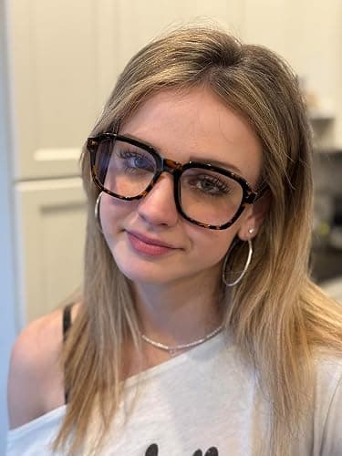 VISOONE Oversized Square Blue Light Blocking Glasses Fashion Computer Eyewear for Women and Men BENNETT thumbnail 2