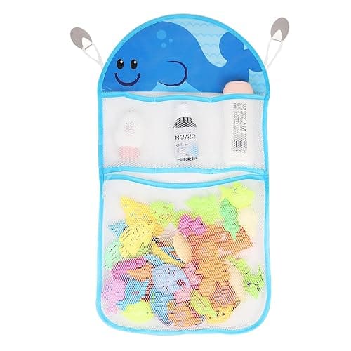 Youngever Bath Toy Net, Bath Toy Organizer, Bath Toy Storage, Whale Design - Image 1