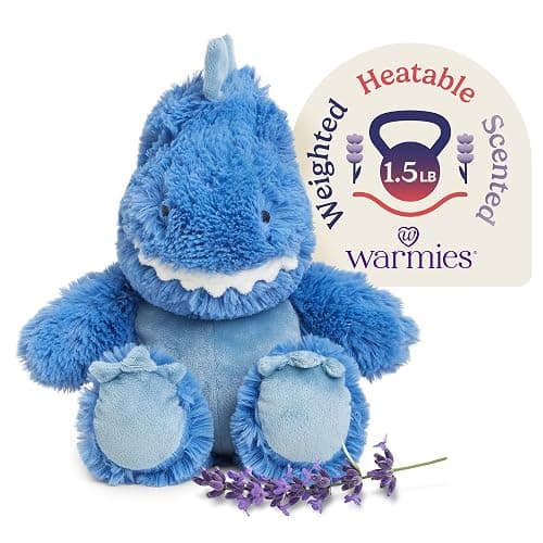 warmies Microwavable & Weighted Stuffed Animals, Trex - Heatable Stuffed Animal Heating Pad - Weighted Plush Comfort - Lavender-Scented - for Adults & Children (Boys, Girls, Babies & Toddlers) - Image 1