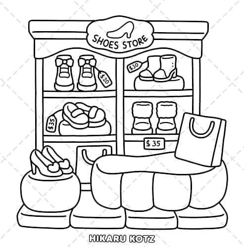 Little Shop: Bold and Easy Coloring Book for Adults and Teens thumbnail 8