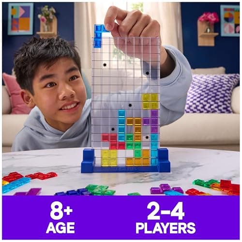 Spin Master Games, Tetris: The Board Game, Play The Classic Puzzle Game Tetris in Real Life, Multiplayer Head-to-Head Puzzle Challenge, 2-4 Players, Stocking Stuffer Gift Ideas for Ages 8 & Up thumbnail 3