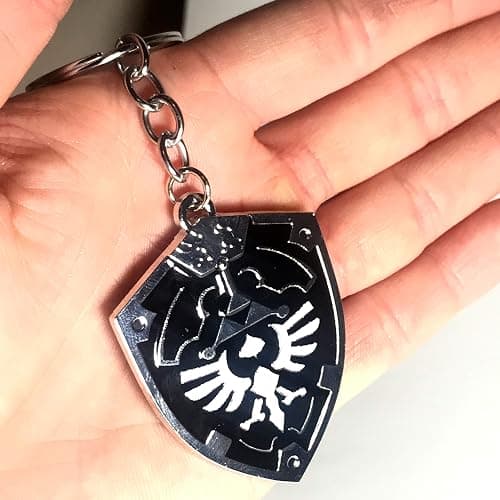 DeltaHalo | Link Shield Keychain Legend of Zelda Keyring |"Thin-Tin" Super Light Weight Metal Keychain (Blue), Small thumbnail 8
