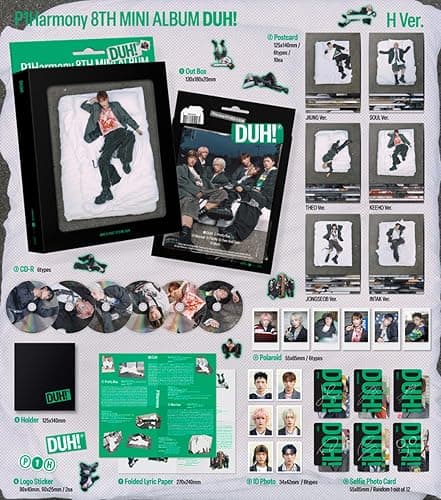 P1Harmony DUH! 8th Mini Album (Compact H Ver - Random Ver.) thumbnail 2