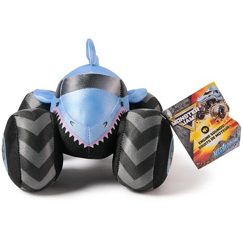 Monster Jam Megalodon 7-Inch Plush Truck with Lights & Sounds | Includes 1 Plush Truck, Soft Body with Squishy Tires, Cuddly Pretend Play, Toys for Ages 3 and Up thumbnail 7