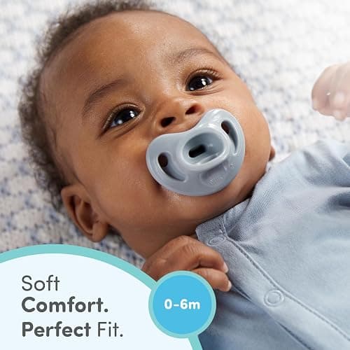 NUK 100% Silicone Comfy Orthodontic Pacifiers, 0-6 Months, Pink Fashion, Timeless Collection, 5 Count thumbnail 2