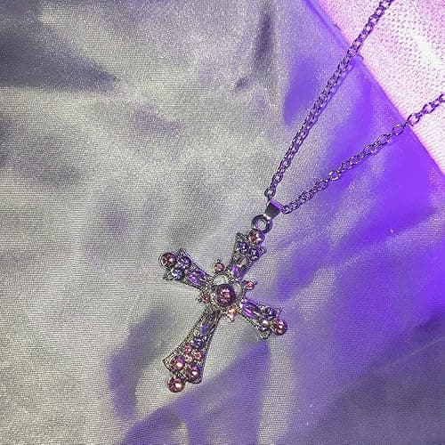 LIRUNQIN Cross Pendant Necklace Indie Punk Gothic Choker for Egirl Eboy Woman Men thumbnail 5
