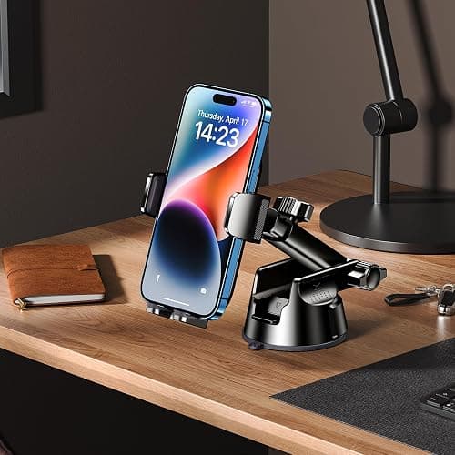 Qifutan Dash Mounted Holders Phone Holders for Your Car Phone Mount for Car Windshield Dashboard Air Vent Universal Desk Mounts Hands Free Automobile Cell Phone Holder Fit for iPhone Smartphone thumbnail 9