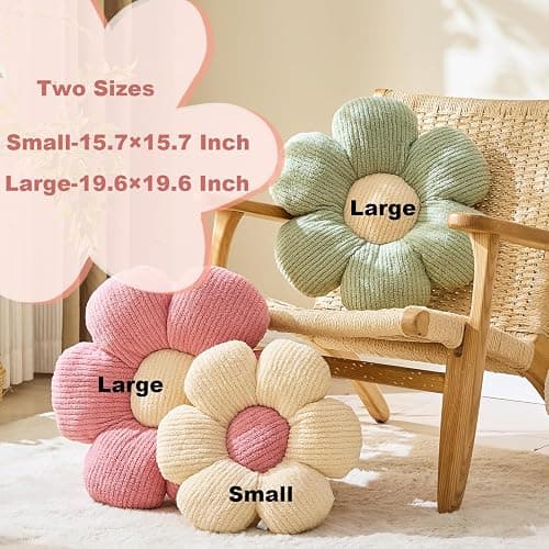 XIAIJIA 4 Pcs Flower Pillow Flowers Shaped Pillow Cushion Decorative Daisy Pillow for Bed Cute Throw Pillow Flower Floor Pillow Soft Seat Cushion 15.7" thumbnail 3