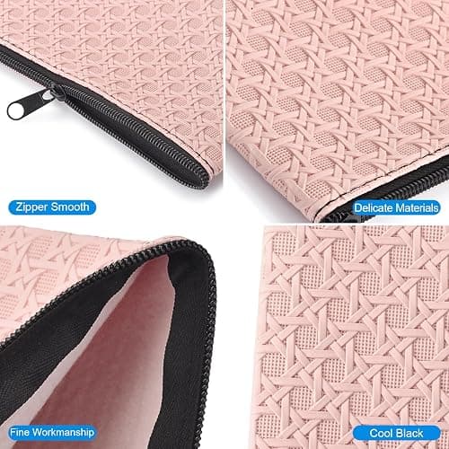 Wteehn 2pack Money Bag, Cash Zipper Pouch, Bank Bags, Cash Wallet, Cosmetic Receipts Coins Small Tools Organizing Storage Bag thumbnail 4