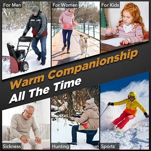 2 Pack Hand Warmers Rechargeable, Portable Electric Hand Warmers Reusable, USB 2 in 1 Handwarmers, Outdoor/Indoor/Warm Gifts for Men Women Kids thumbnail 6