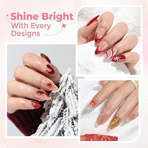 UNA GELLA 3D Gel Nail Art, 3D Nail Gel Sculpting G el Glue 15g 4 in 1 No Wipe Clear Nail Polish for Nails Tips, Chrome Powder, Nail Charms Gems, Drawing and DIY Christmas Nail Art Lamp Curing Needed thumbnail 2