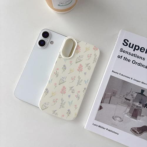QLTYPRI for iPhone 16 Case Cute Pink Floral Flower, Muticolor | Cute Flower Pattern Aesthetic Phone Case,Raised Camera Protection,Slim Soft TPU Shockproof Protective Cover for Girls Women thumbnail 6