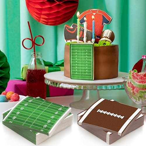 ArtCreativity 80 Pack Football Field Napkins - Set of 80 - Football Napkin Table Party Decor Supplies - 2026 Napkins Party Supplies and Table Decorations thumbnail 5