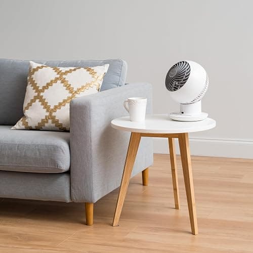 IRIS USA WOOZOO Fan with Remote, Oscillating, Desk, Table Air Circulator, Globe Fan, 5 Speeds, 82ft Max Air Distance, 90° Adjustable Tilt, 30 db Low Noise, New 2023 Model - 5 Speed Fan - White thumbnail 10