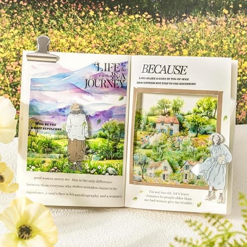 MiyouLuna 6 Rolls Transparent PET Tape Set, Nature Landscape Decorative Stickers for Scrapbooking, Journaling, DIY Crafts, Waterproof Craft Supplies with Decorative Clip thumbnail 5