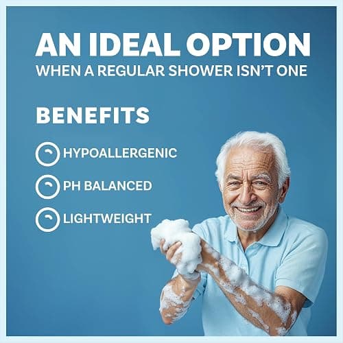 Scrubzz Disposable No Rinse Bathing Wipes - All-in-1 Single Use Shower Wipes, Simply Dampen, Lather, and Dry Without Shampoo or Rinsing (Unscented, 3-Pack) thumbnail 6