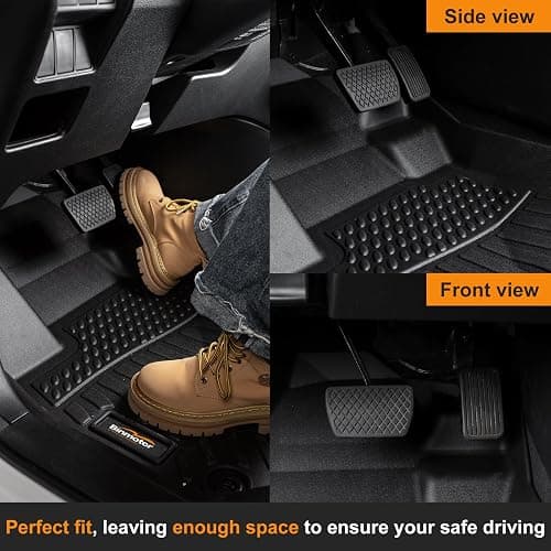 Binmotor-Floor Mats for Ford Focus 2012-2018 (S, SE, ST, SEL, Titanium), 1st & 2nd Row, TPE All Weather Car Mats Liners for Ford Focus Accessories thumbnail 3