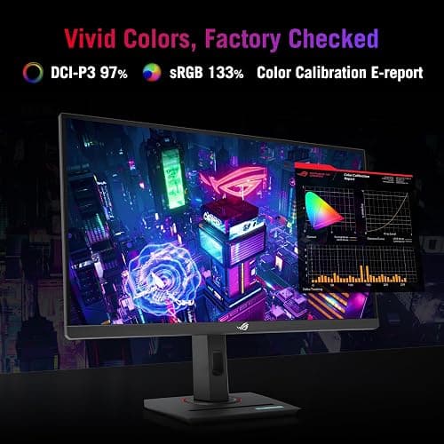 ASUS ROG Strix 27” QHD (2560x1440) HDR400 USB-C Gaming Monitor (XG27ACS), 180Hz,1ms, Fast IPS, 133% sRGB, Extreme Low Motion Blur Sync, G-Sync Compatible, DisplayWidget, Tripod Socket, 3 Year Warranty thumbnail 4