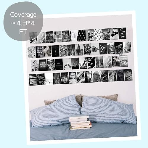 CY2SIDE 50 Aesthetic Black and White Pictures for Wall Collage Chic Collage Printing Set Room Decoration for Vintage Wall Art Prints for Room Photo Display thumbnail 5