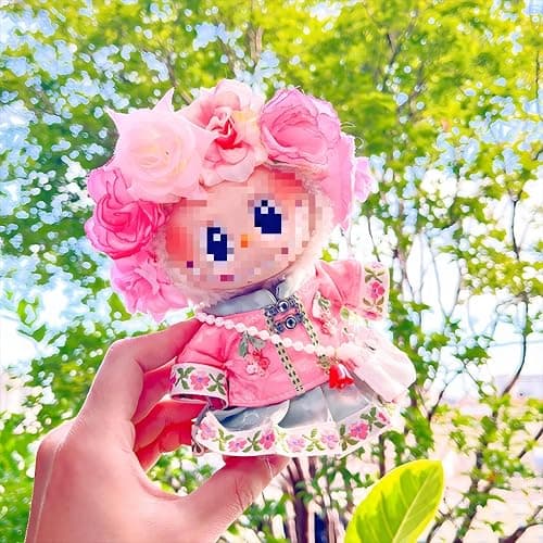 2025 Clothes for La Boo Boo(no Dolls), 4PCS Suit with Flowered Hat Designed for Lububu Doll Clothes, Multiple Stylish Outfit, Used for Your 15&17cm Dolls (Suit I) thumbnail 3