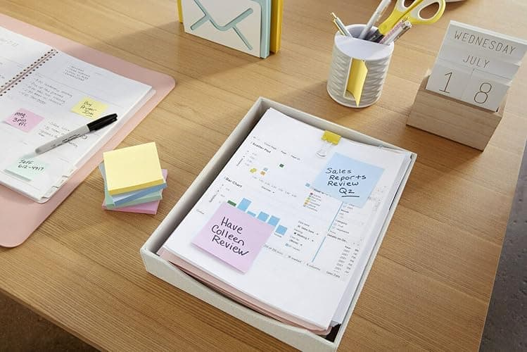 Post-it Greener Notes, 3x3 in, 24 Pads, America's #1 Favorite Sticky Notes, Sweet Sprinkles Collection, Pastel Colors, Clean Removal, 100% Recycled Material (654R-24CP-AP) thumbnail 5
