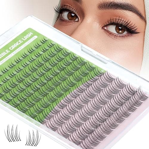 KEYYOU Natural Lash Clusters,Aurora Wispy Lashes,Seamless Mascara Look | Untra-Thin 0.03mm Clear Band,Beginner-friendly,Poke-Free Comfort,Featherlight Fibers,Daily Attendance,Eyelash Clusters,8-16mm - Image 1