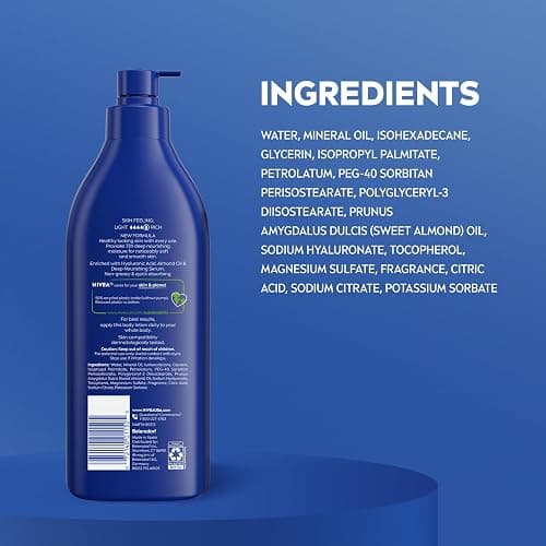 NIVEA Essentially Enriched Body Lotion, Value Pack, 2 x 16.9 FL OZ | Hydrating Body Lotion with Hyaluronic Acid, Almond Oil and Deep Nourishing Serum, For Dry to Very Dry Skin,72-Hour Moisture thumbnail 9