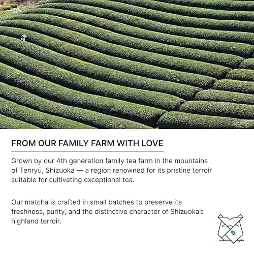 FKRO Organic Ceremonial Grade Matcha Green Tea Powder | 1st Harvest, Single Origin, Single Saemidori Cultivar | Flown in Fresh from Japan Every Month (30g/1.06oz) Tin thumbnail 4