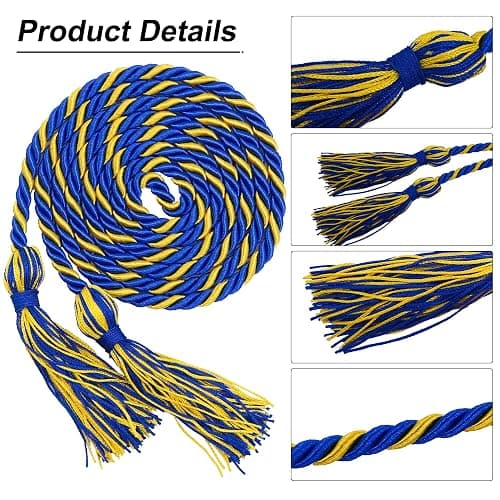 GraduationMall Graduation Honor Cord 68" RoyalGold thumbnail 3