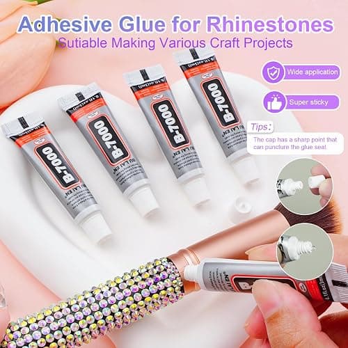 18000Pcs Resin Jelly Rhinestones for Bedazzling, Multicolor 3mm Flatback Rainbow Gems, Bedazzling Crystal with 4Pcs 2.5g Jewelry Glue, Rhinestone Picker for DIY Crafting Clothes Shoes Nail Art thumbnail 6