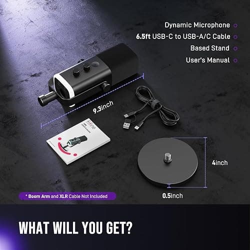 FIFINE AmpliGame AM8 USB/XLR Dynamic Microphone for Gaming Streaming | Podcast Mic with RGB Light, Mute Button, Headphones Jack, Desktop Stand, for Vocal Recording Singing YouTube thumbnail 9