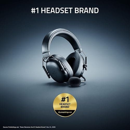 Razer BlackShark V3 X HyperSpeed Wireless PC Gaming Headset, Black | 50mm Drivers, Cardioid Mic, 2.4 GHz, Bluetooth, USB, Works with Mac, PS5, Nintendo Switch, Smartphone, 70 Hr Battery thumbnail 2