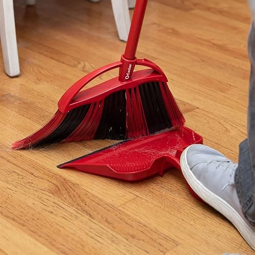 O-Cedar One Sweep Broom & Step-On Dustpan Set | Patented Wave Bristles Remove Over 99% of Dirt in One Pass | Lightweight & Quiet for Pet-Friendly Cleaning thumbnail 10