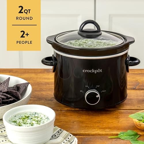 Crockpot 2-Quart Classic Slow Cooker Small Slow Cooker Black thumbnail 7