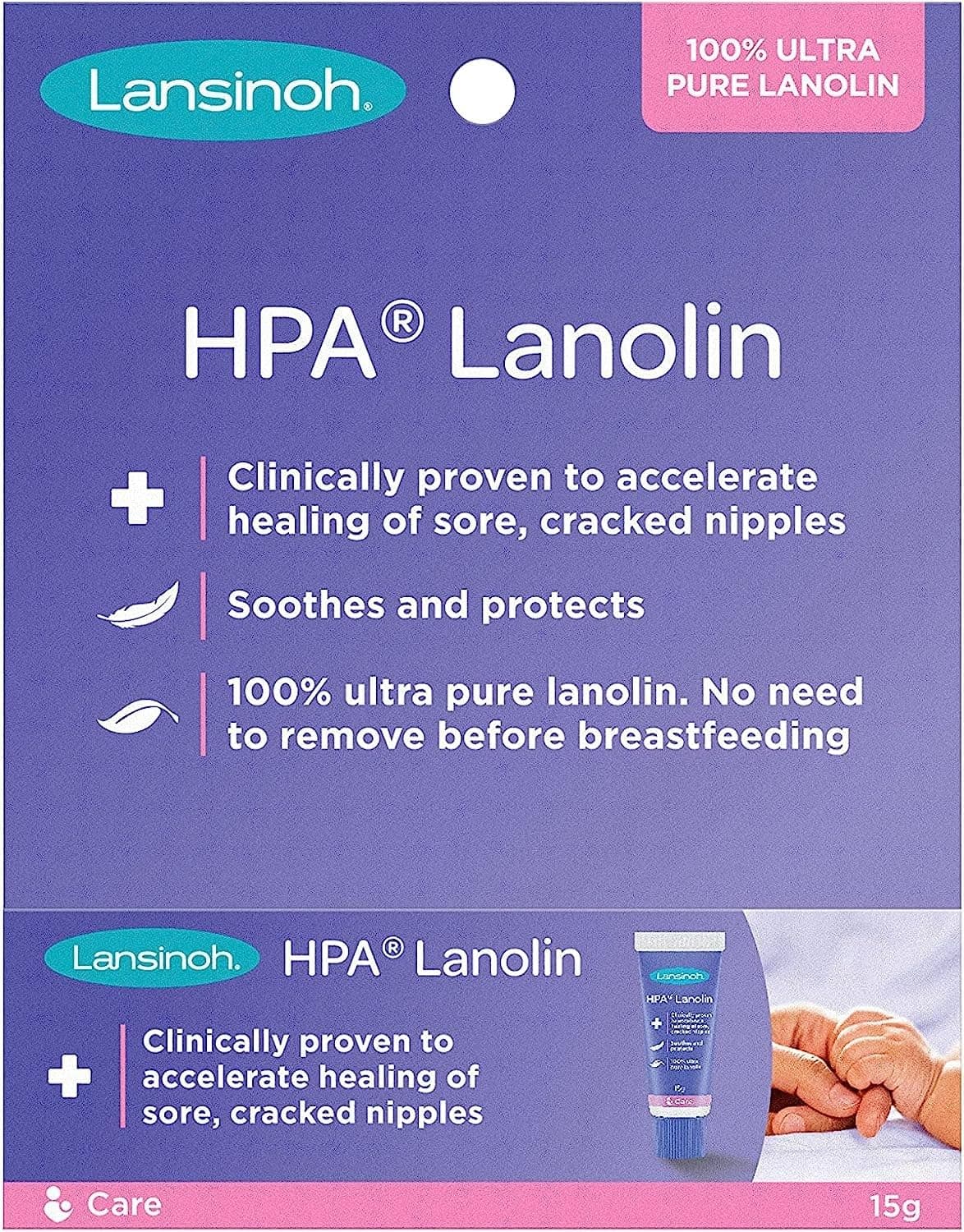Lansinoh HPA Lanolin Nipple Cream, 15 Grams thumbnail 3