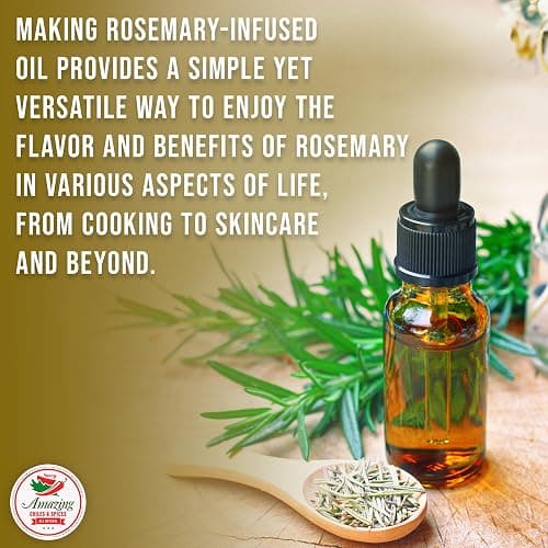 Dried Rosemary Leaves, 3 oz. Premium All Natural Herbs and Spices for Meat, Fish, Oils, Dips, Tea. Farm Fresh, Rich Savory Flavor by Amazing Chiles & Spices thumbnail 7