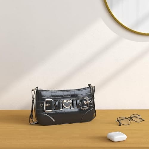 FONETTOS Punk Bag, Sourpuss Gothic Tote Purse Y2K Cool Style Trendy Women Shoulder Bags Rock Fashion Girls Handbag thumbnail 3