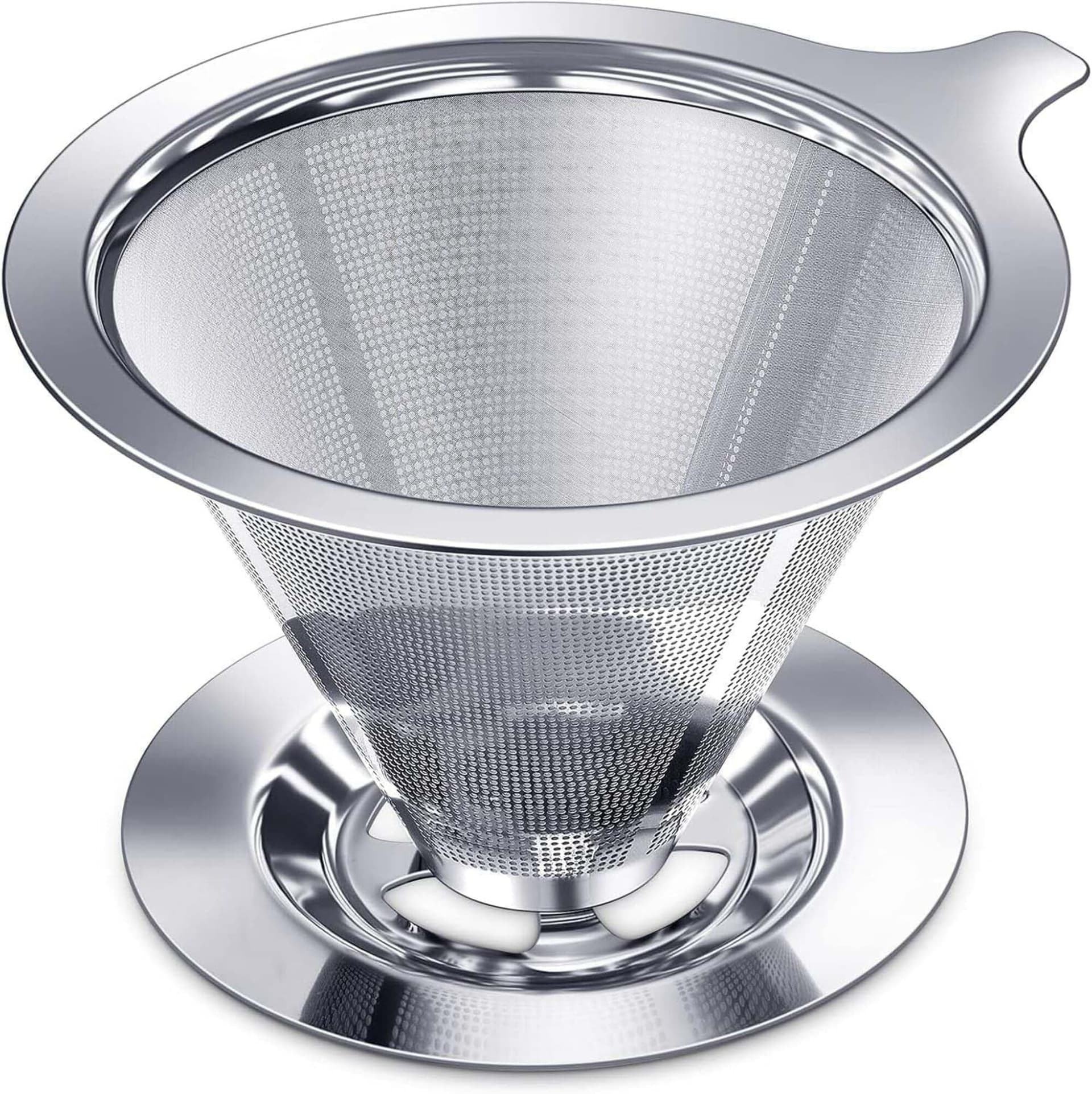 Coador de Café 103 Filtro Inox Reutilizável Premium – Peneira de Aço Durável e Sustentável, Sem Uso de Papel, Econômico e Ecológico, Fácil de Usar e Limpar, Preserva o Sabor Natural do Café thumbnail 9