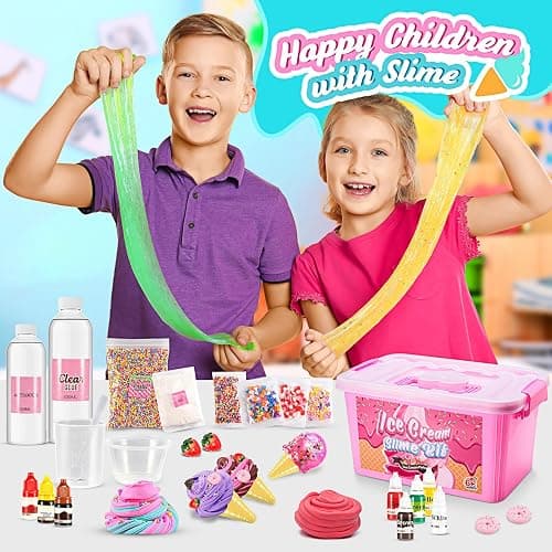 Slime Kit, decked DIY Slime Kit for Girls Age 6-12 Butter Slime Toys for Girls 7-10 Art Crafts for Kids 6-8 Birthday Gifts for Kids Stress Relief Kids Toys Girls thumbnail 4