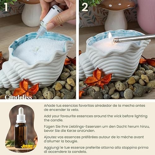 CANDELISS Pearled Candle and Wicks. Candle Sand Powder and Wicks for vases Pearled Candle Wax Powder Pearls Refill with Wicks Powder Candle granules Granulated Snow Wax (1kg) - 1 KG thumbnail 6