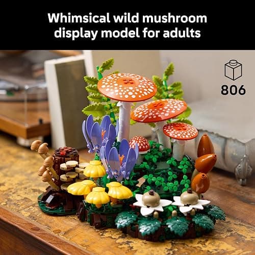 LEGO Botanicals Woodland Mushrooms - Building Set for Adults, Ages 18+ - Mushroom Decor for Home Office or Desk - Gifts for Women & Men - Craft Activity - 11505 thumbnail 2