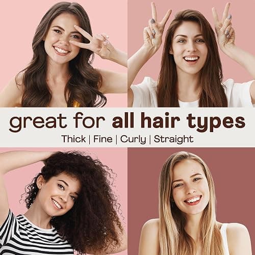 Lily England Paddle Hair Brush for Women with All Hair Types - Professional Hairbrush for Blow Drying, Detangling & Straightening - Smooth Brush with Gel Handle for Easy Grip, Rose Gold-White thumbnail 7