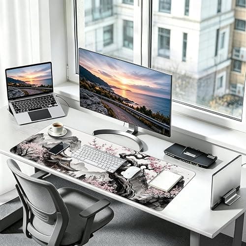 Rcege XL Gaming Mouse Pad with Non-Slip Rubber Base Waterproof Desk Mat | Stitched Edges, Smooth Glide, Extended Desk Pad, Fits Keyboard & Mouse, for Gaming and Home Office thumbnail 7