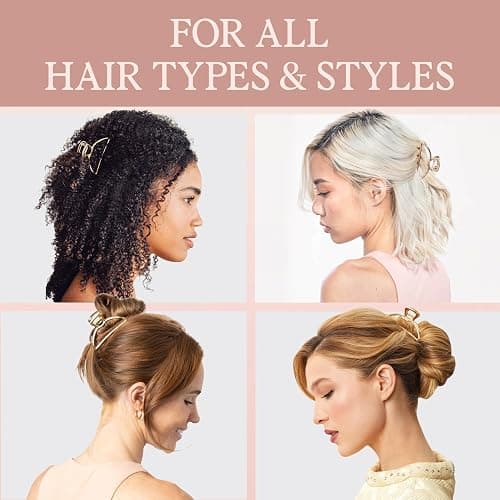 Kitsch Metal Hair Clips for Women - Durable & Elegant Metal Claw Clips, Perfect for Everyday Use & Special Occasions | Ideal Gifts for Women - Gold, 1 Pc thumbnail 5